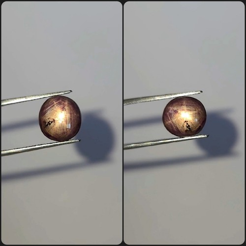 Cabochon ovale rosa rubino