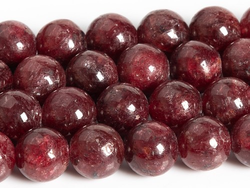 Perline rubino rosso pietra